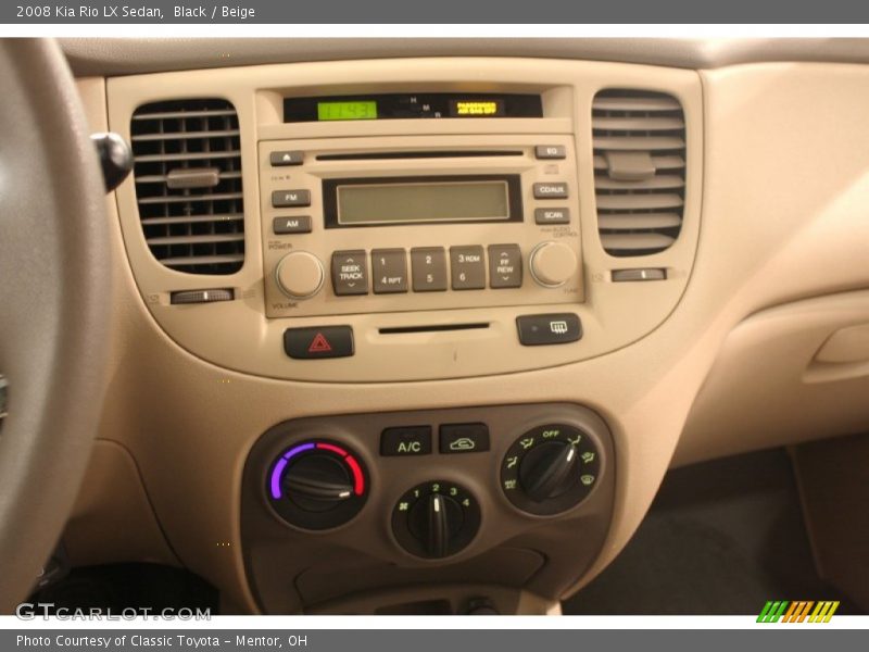 Black / Beige 2008 Kia Rio LX Sedan