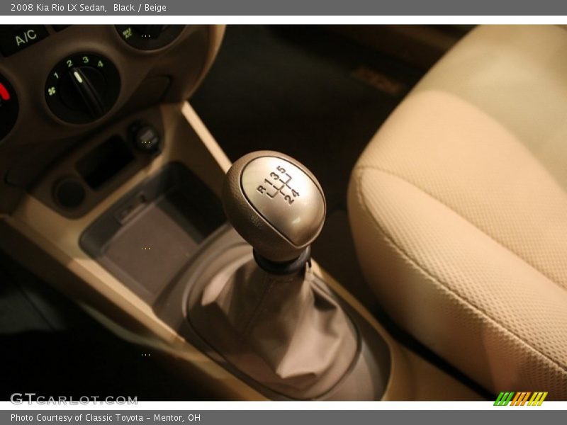 Black / Beige 2008 Kia Rio LX Sedan