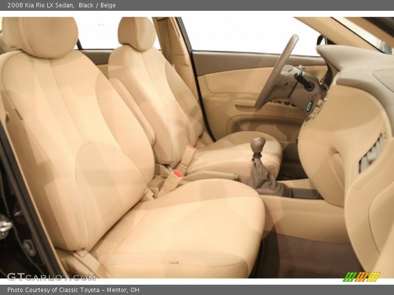 Black / Beige 2008 Kia Rio LX Sedan