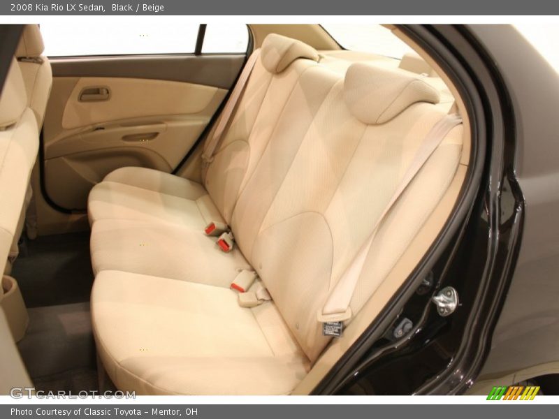 Black / Beige 2008 Kia Rio LX Sedan