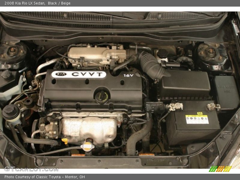Black / Beige 2008 Kia Rio LX Sedan