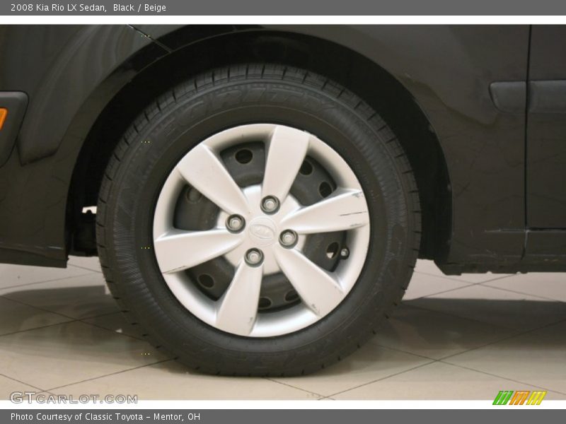 Black / Beige 2008 Kia Rio LX Sedan