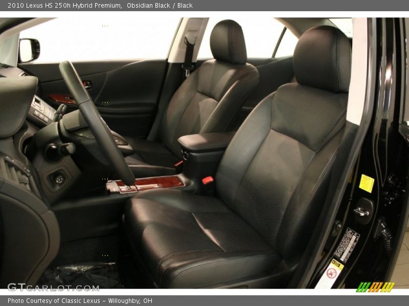 Obsidian Black / Black 2010 Lexus HS 250h Hybrid Premium