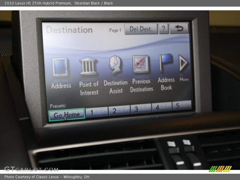 Obsidian Black / Black 2010 Lexus HS 250h Hybrid Premium