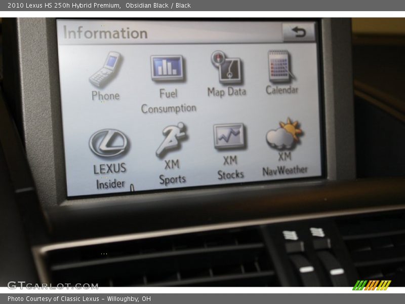 Obsidian Black / Black 2010 Lexus HS 250h Hybrid Premium