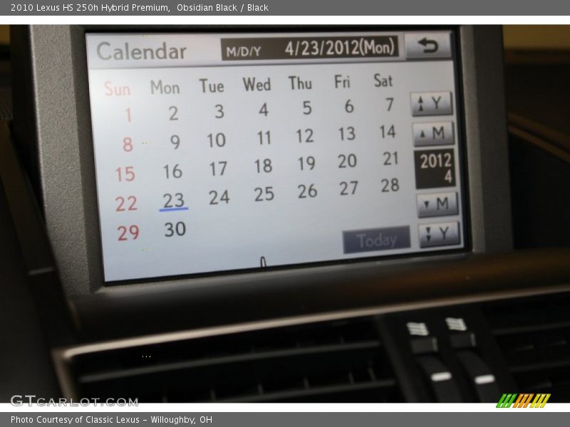 Obsidian Black / Black 2010 Lexus HS 250h Hybrid Premium