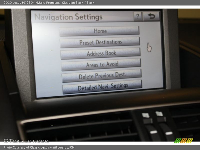 Obsidian Black / Black 2010 Lexus HS 250h Hybrid Premium