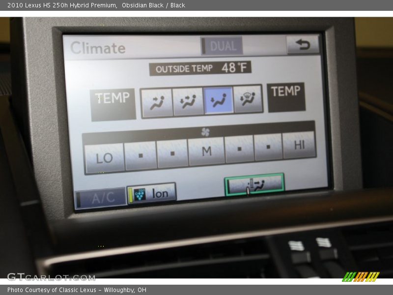 Obsidian Black / Black 2010 Lexus HS 250h Hybrid Premium