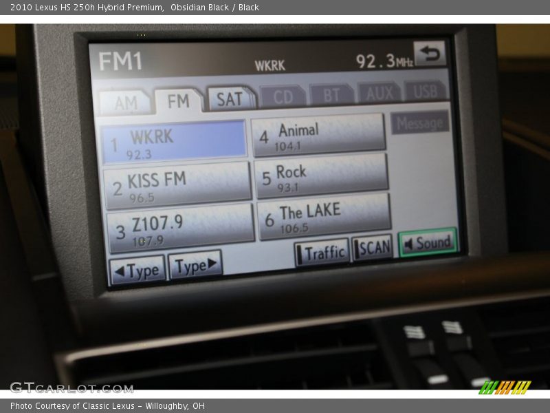 Obsidian Black / Black 2010 Lexus HS 250h Hybrid Premium