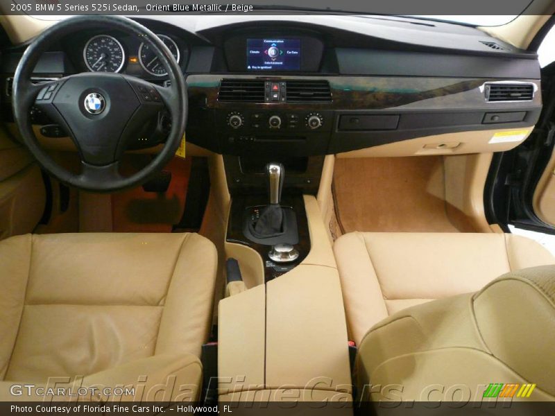 Orient Blue Metallic / Beige 2005 BMW 5 Series 525i Sedan