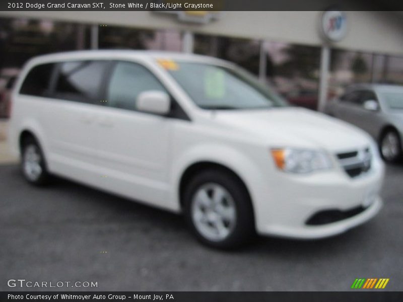 Stone White / Black/Light Graystone 2012 Dodge Grand Caravan SXT