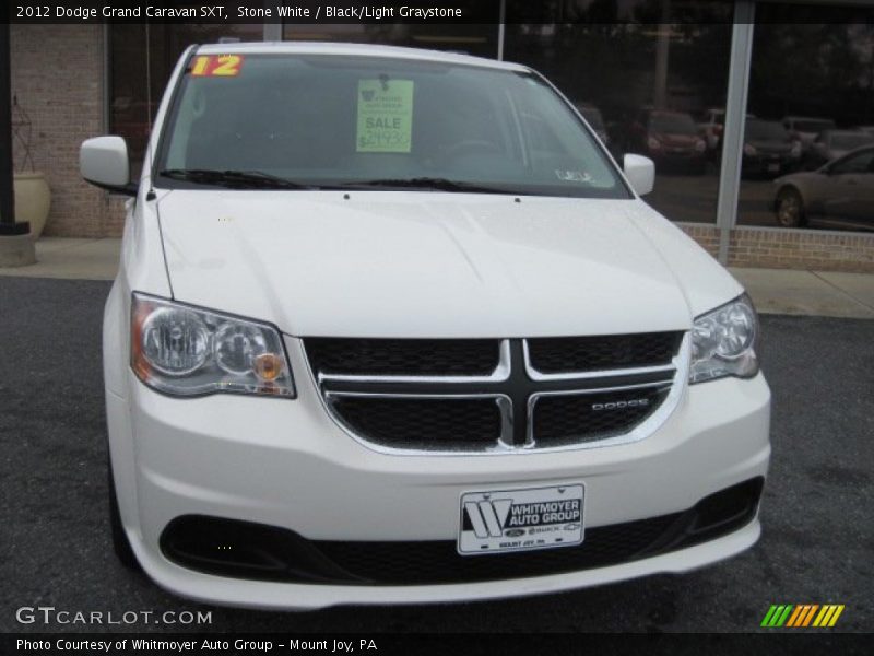 Stone White / Black/Light Graystone 2012 Dodge Grand Caravan SXT