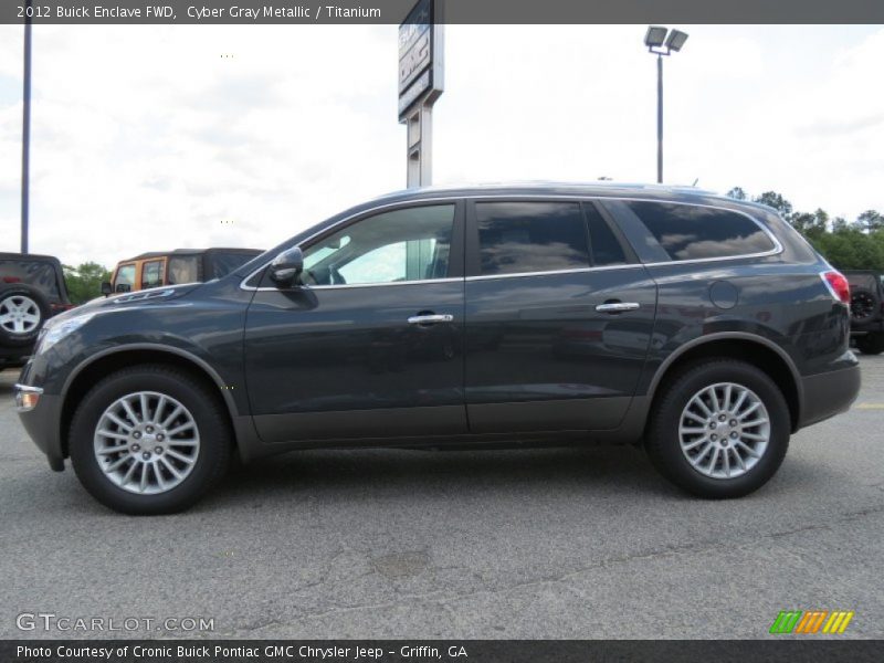 Cyber Gray Metallic / Titanium 2012 Buick Enclave FWD