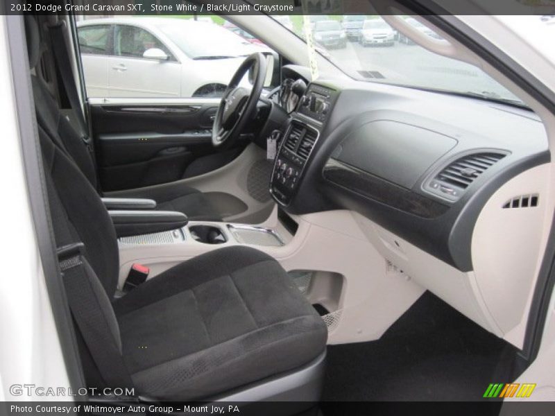 Stone White / Black/Light Graystone 2012 Dodge Grand Caravan SXT
