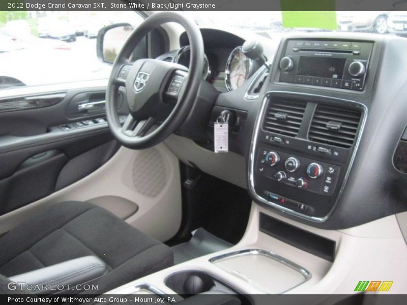 Stone White / Black/Light Graystone 2012 Dodge Grand Caravan SXT
