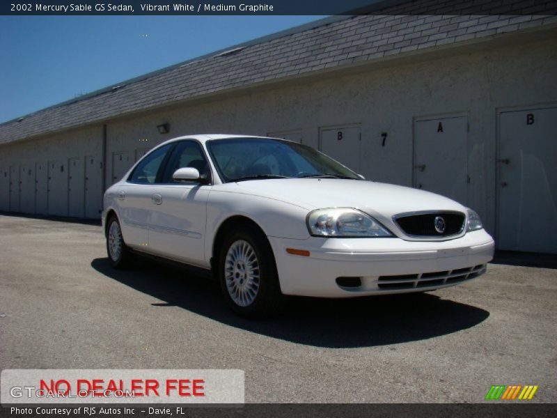 Vibrant White / Medium Graphite 2002 Mercury Sable GS Sedan