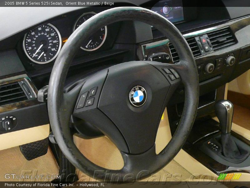 Orient Blue Metallic / Beige 2005 BMW 5 Series 525i Sedan
