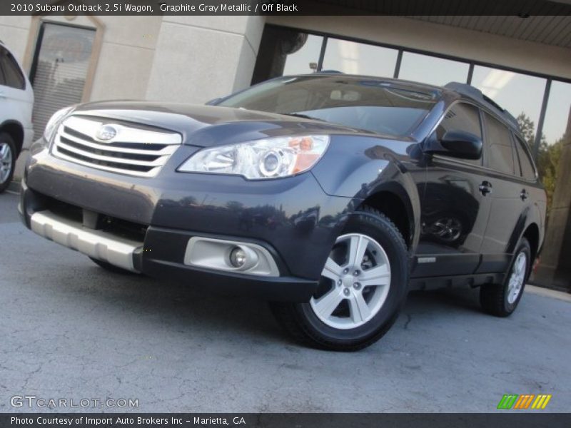 Graphite Gray Metallic / Off Black 2010 Subaru Outback 2.5i Wagon