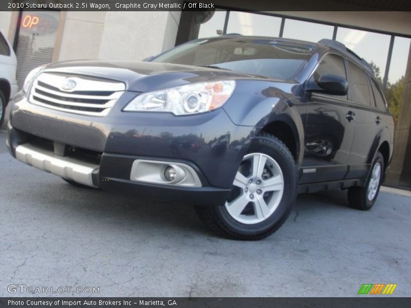 Graphite Gray Metallic / Off Black 2010 Subaru Outback 2.5i Wagon