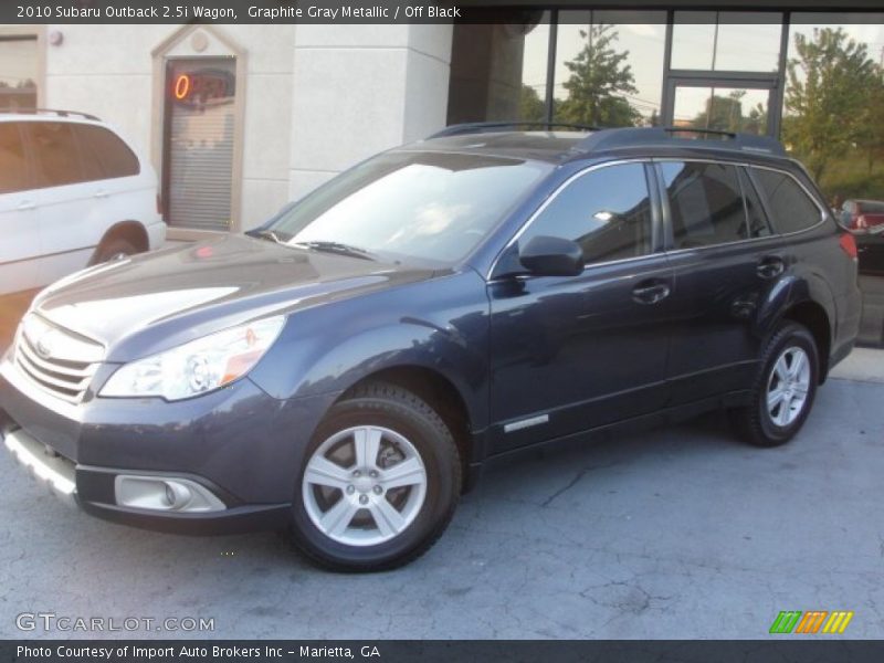 Graphite Gray Metallic / Off Black 2010 Subaru Outback 2.5i Wagon