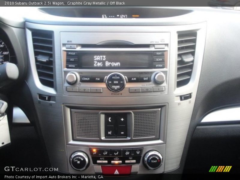 Graphite Gray Metallic / Off Black 2010 Subaru Outback 2.5i Wagon