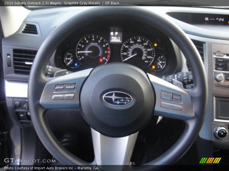 Graphite Gray Metallic / Off Black 2010 Subaru Outback 2.5i Wagon