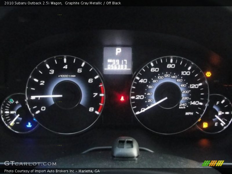 Graphite Gray Metallic / Off Black 2010 Subaru Outback 2.5i Wagon