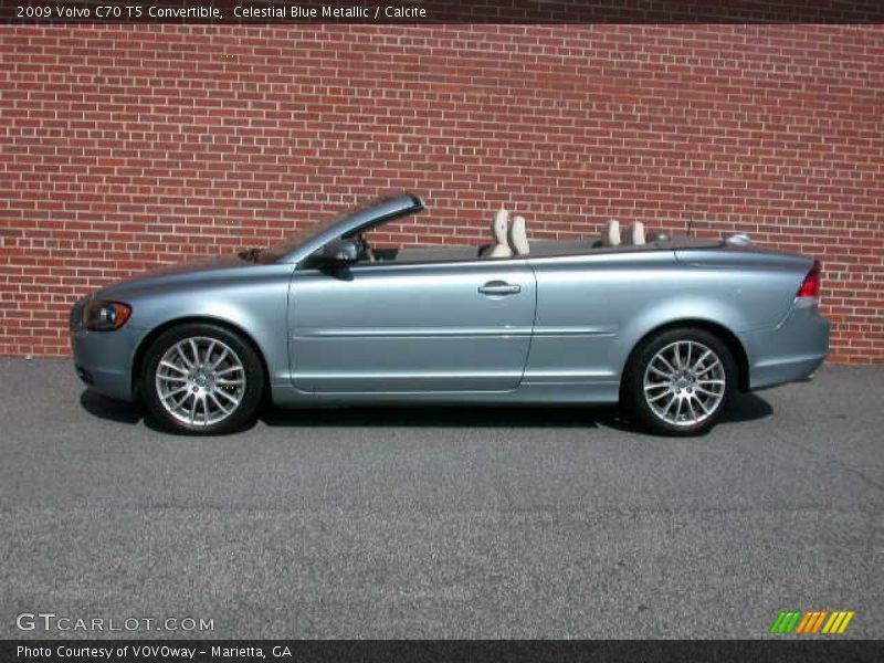 Celestial Blue Metallic / Calcite 2009 Volvo C70 T5 Convertible