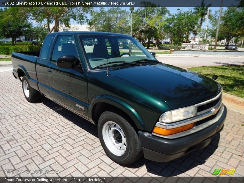 Forest Green Metallic / Medium Gray 2002 Chevrolet S10 Extended Cab
