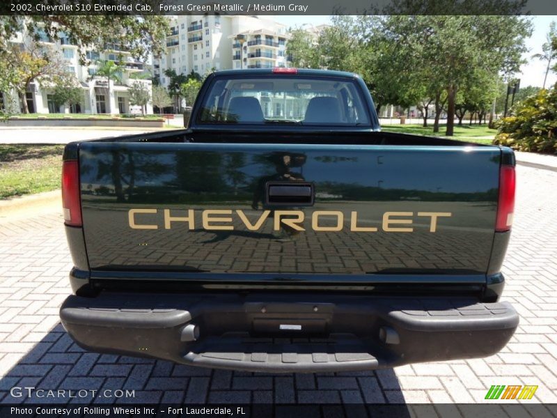 Forest Green Metallic / Medium Gray 2002 Chevrolet S10 Extended Cab
