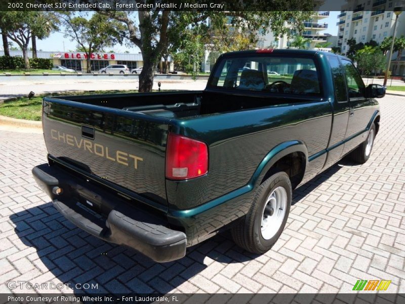 Forest Green Metallic / Medium Gray 2002 Chevrolet S10 Extended Cab