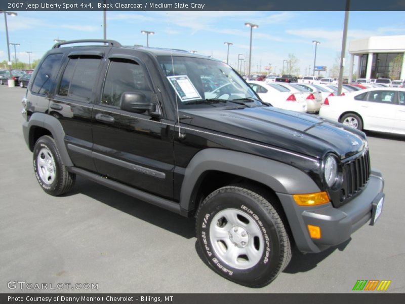 Black Clearcoat / Medium Slate Gray 2007 Jeep Liberty Sport 4x4