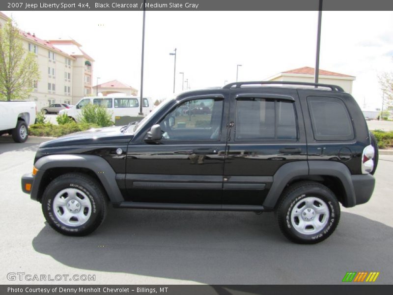 Black Clearcoat / Medium Slate Gray 2007 Jeep Liberty Sport 4x4