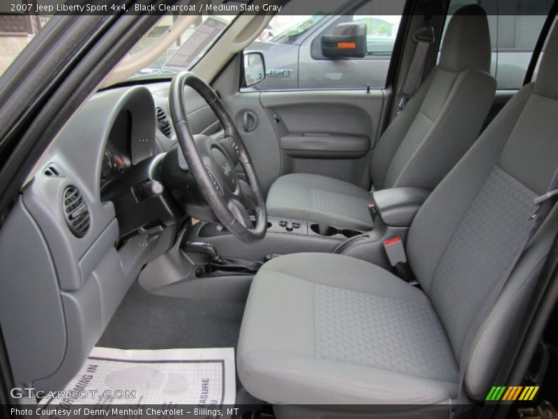 Black Clearcoat / Medium Slate Gray 2007 Jeep Liberty Sport 4x4