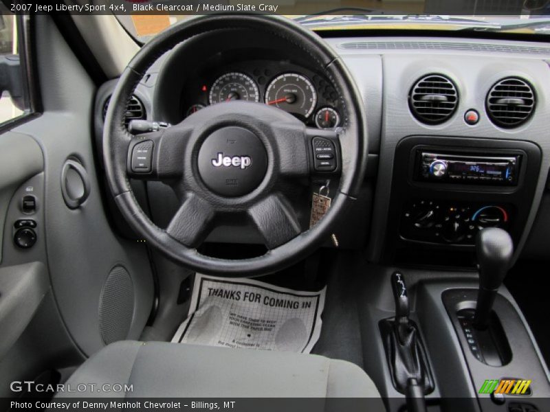 Black Clearcoat / Medium Slate Gray 2007 Jeep Liberty Sport 4x4
