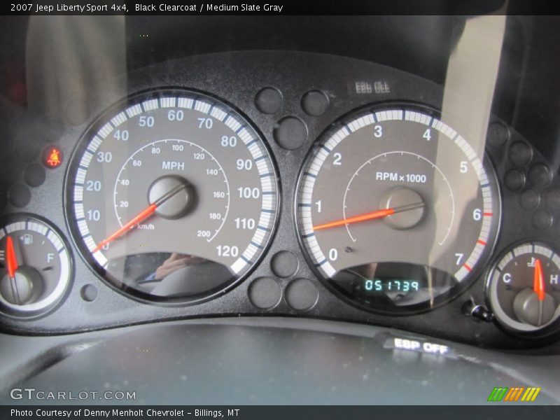 Black Clearcoat / Medium Slate Gray 2007 Jeep Liberty Sport 4x4