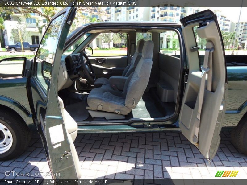 Forest Green Metallic / Medium Gray 2002 Chevrolet S10 Extended Cab