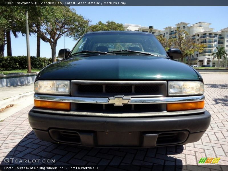 Forest Green Metallic / Medium Gray 2002 Chevrolet S10 Extended Cab