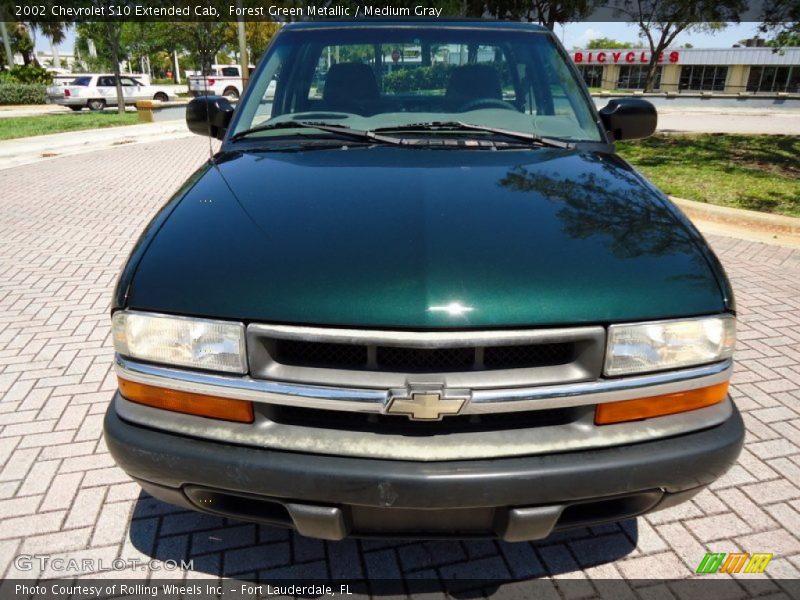 Forest Green Metallic / Medium Gray 2002 Chevrolet S10 Extended Cab