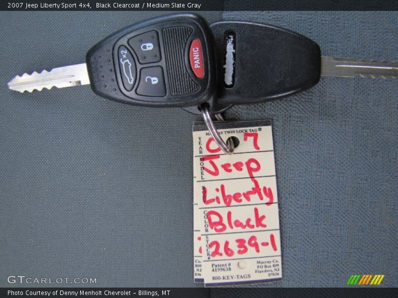 Black Clearcoat / Medium Slate Gray 2007 Jeep Liberty Sport 4x4