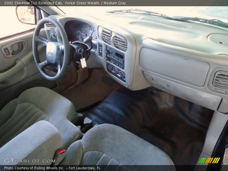 Forest Green Metallic / Medium Gray 2002 Chevrolet S10 Extended Cab