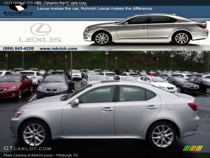 Tungsten Pearl / Light Gray 2011 Lexus IS 250 AWD