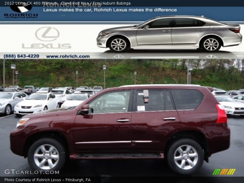 Claret Red Mica / Ecru/Auburn Bubinga 2012 Lexus GX 460 Premium