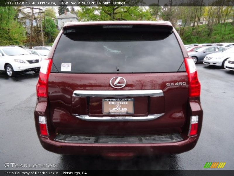 Claret Red Mica / Ecru/Auburn Bubinga 2012 Lexus GX 460 Premium