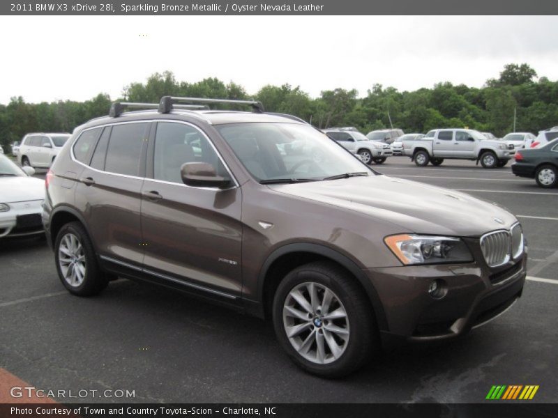 Sparkling Bronze Metallic / Oyster Nevada Leather 2011 BMW X3 xDrive 28i