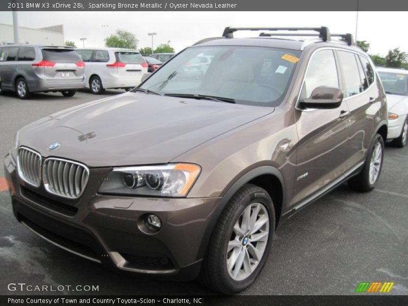 Sparkling Bronze Metallic / Oyster Nevada Leather 2011 BMW X3 xDrive 28i