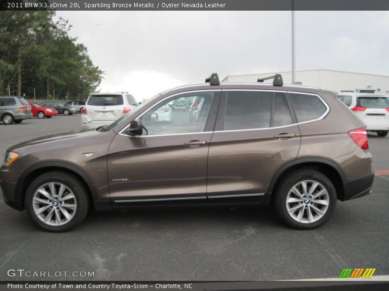 Sparkling Bronze Metallic / Oyster Nevada Leather 2011 BMW X3 xDrive 28i