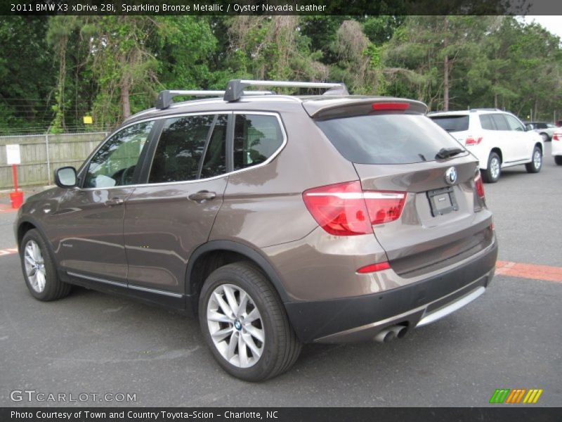 Sparkling Bronze Metallic / Oyster Nevada Leather 2011 BMW X3 xDrive 28i
