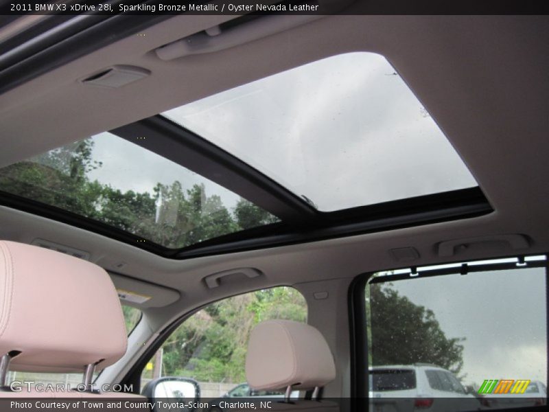 Sparkling Bronze Metallic / Oyster Nevada Leather 2011 BMW X3 xDrive 28i