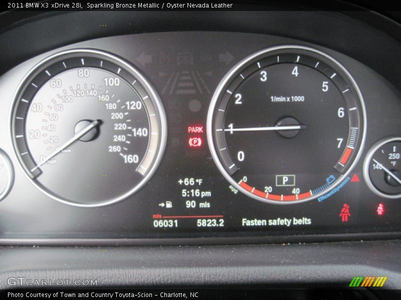 Sparkling Bronze Metallic / Oyster Nevada Leather 2011 BMW X3 xDrive 28i